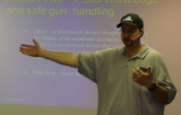 Mark teaching the Concealed Handgun Carry Class